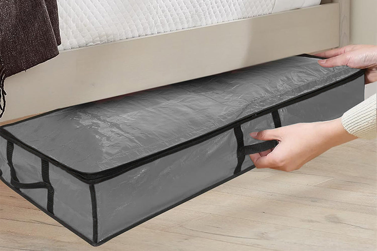 Wrapping Paper Storage Container Gift Wrap Organizer for Ribbon Accessories -Grey