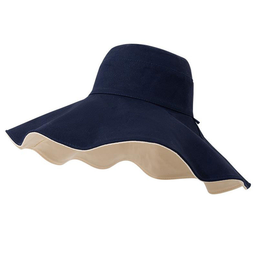 Reversible Bucket Hat Sun Hats with Wide Brim for Outdoor Camping Hiking  Navy