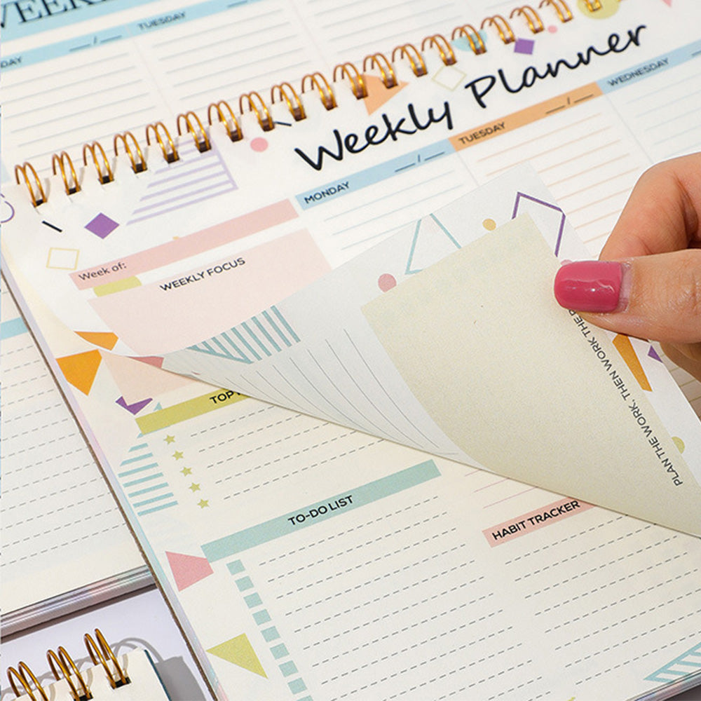 Weekly To Do List Notepad Undated Planner With 52 Sheets Weekly Planner-White