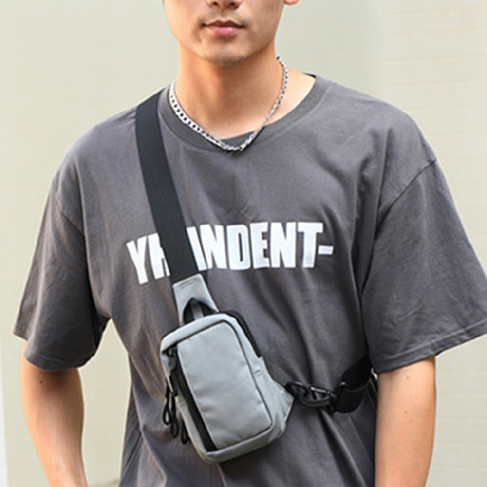 Small Crossbody Bag for Men Women Mini Sling Bag Travel Running Phone Daypack Grey