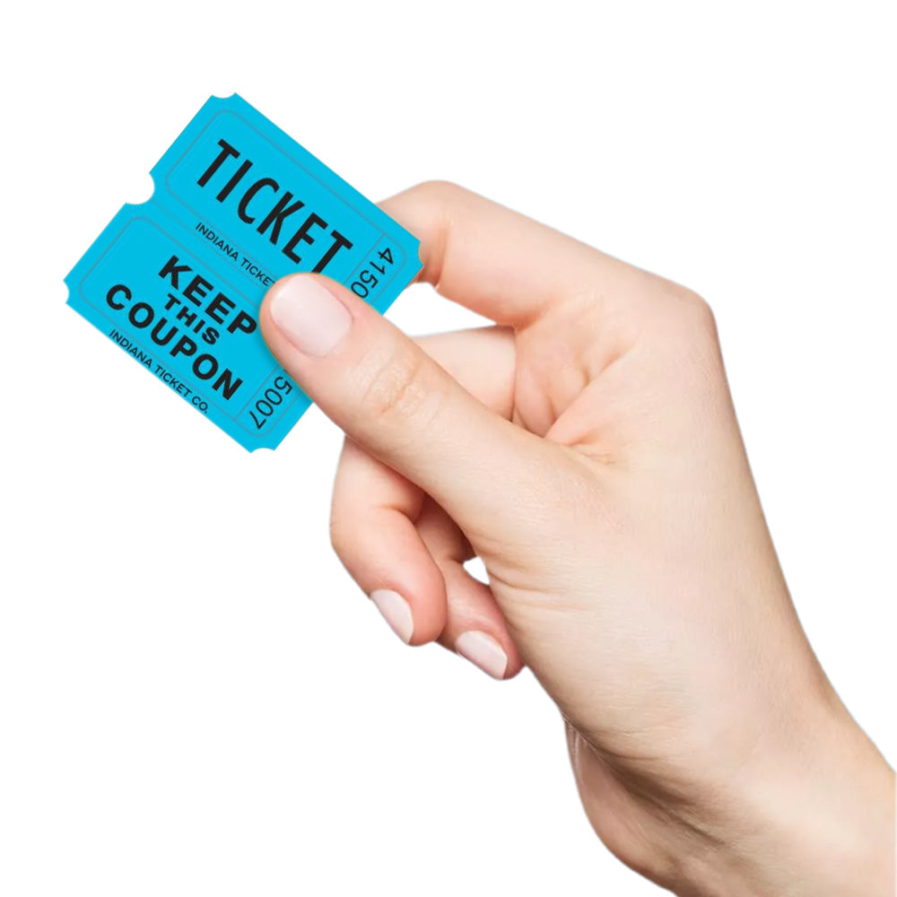 1000Pcs Tacticai Raffle Tickets for Carnivals Events Entry Reward Fundraiser Prizes Blue