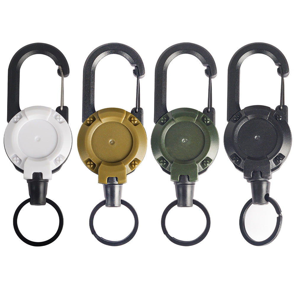 4Pcs Retractable Keychains Multitool Carabiner Badge Holders