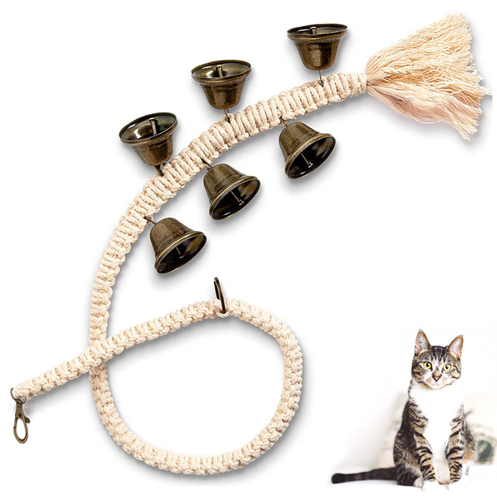 Dog Doorbell With 6 Extra Loud Bells Adjustable Doorbell Hanging Rope For Dog Training