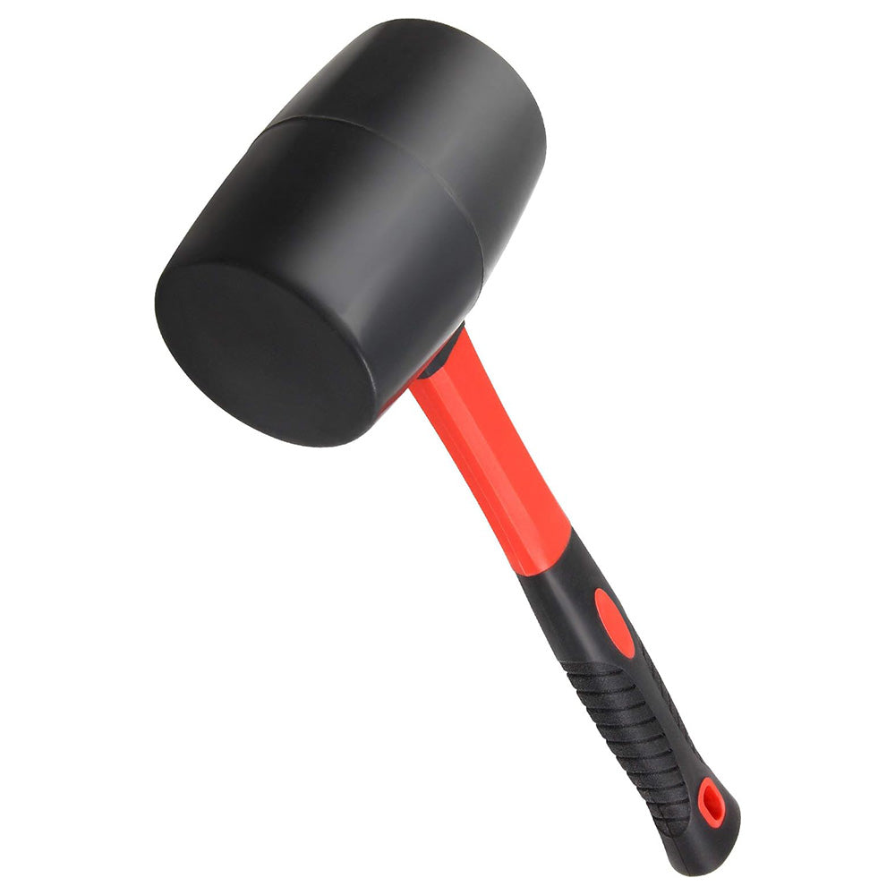 Rubber Mallet Hammer with Fiberglass Handle for Flooring & Camping