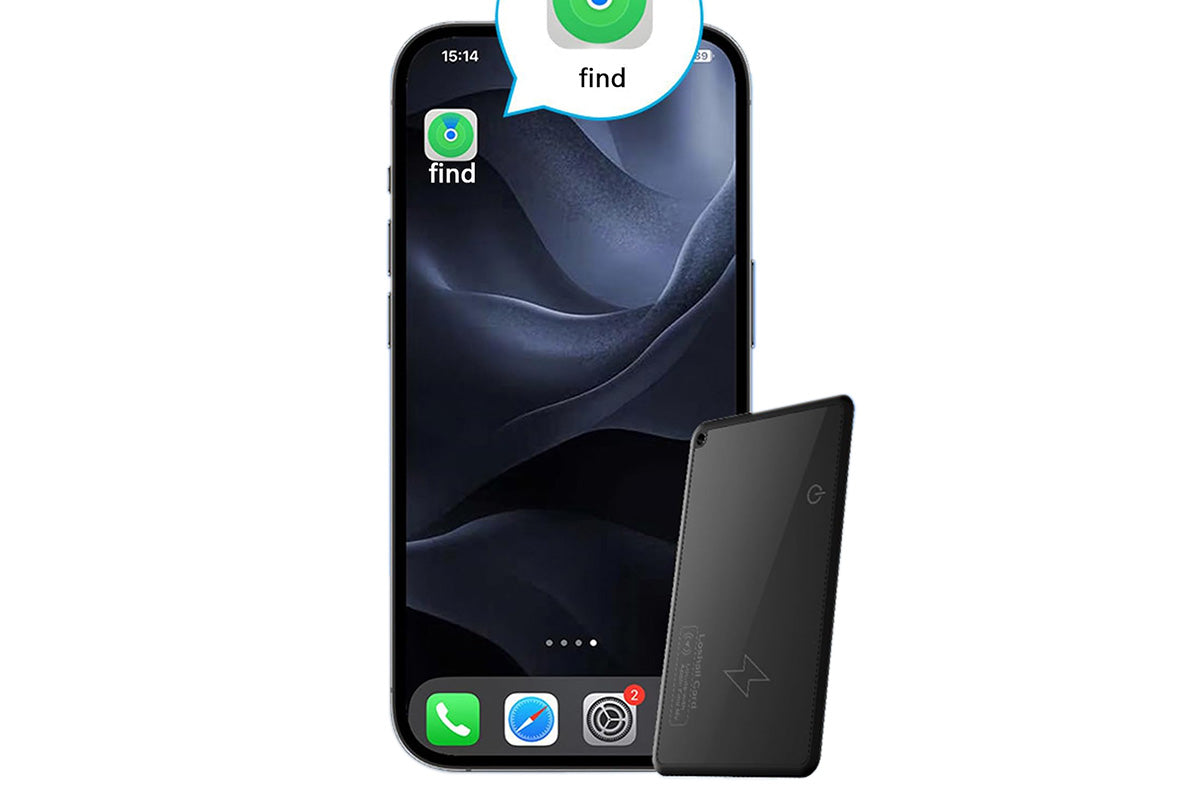 2Pcs Rechargeable Thin Wallet Tracker Card Works with Apple Find My App