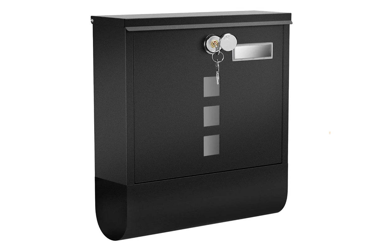 Wall Mounted Large Capacity Metal Mailbox with Key Lock Rust-Resistant Parcel Post Box