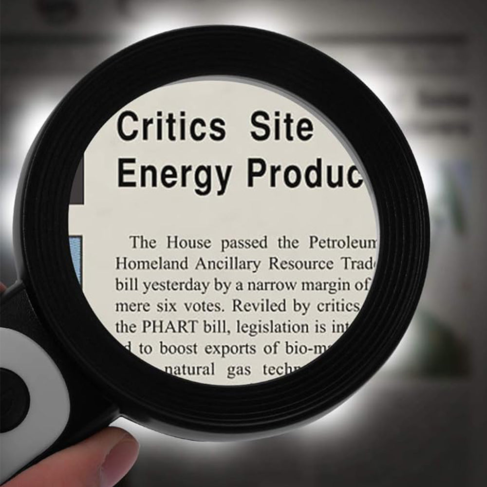 30X Magnification Magnifying Glass Handheld Magnifier with 3-Mode LED Light