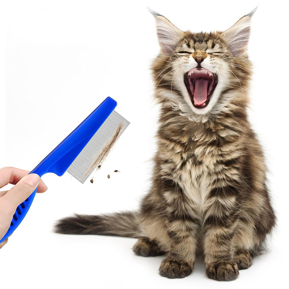 5 Pcs Set Flea Lice Comb for Pets Stainless Steel Dog Cat Dematting Grooming Combs