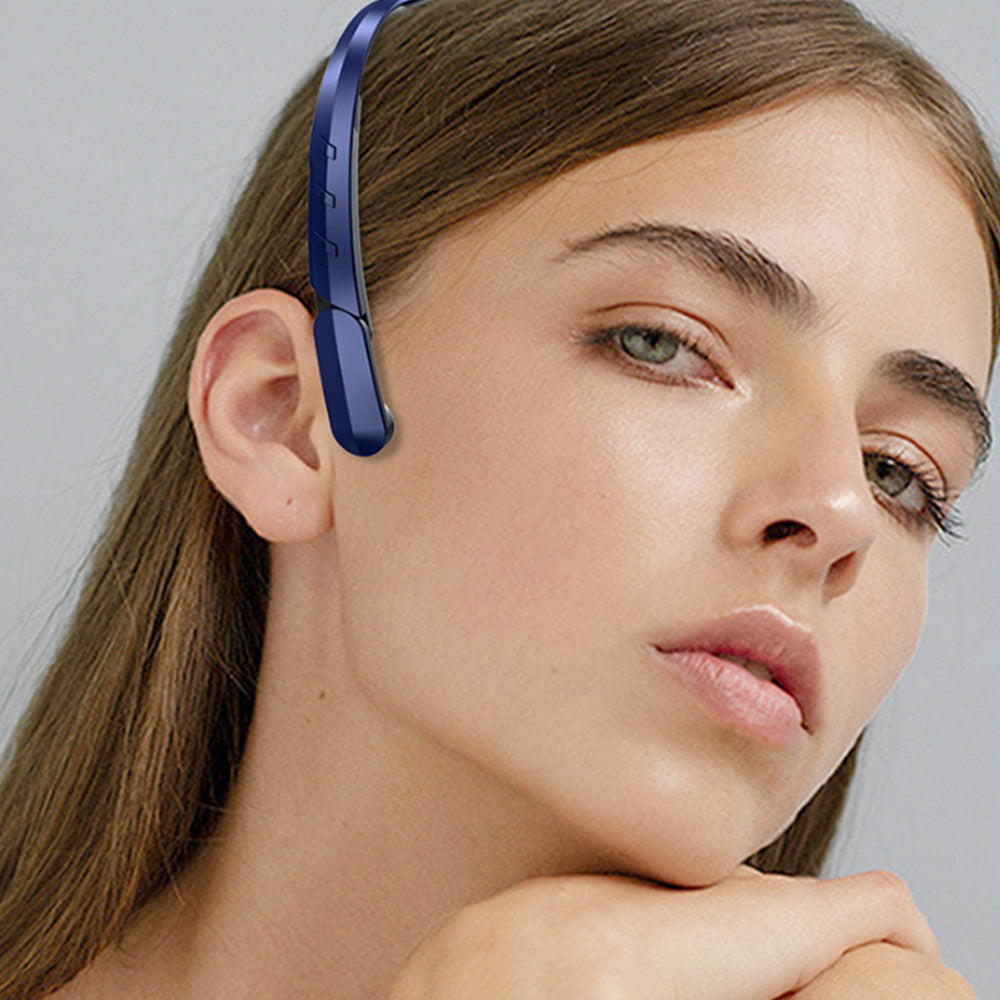 Wireless Bluetooth Open-Ear Headphone Air Conduction Earphones for Cycling Workouts Running Blue