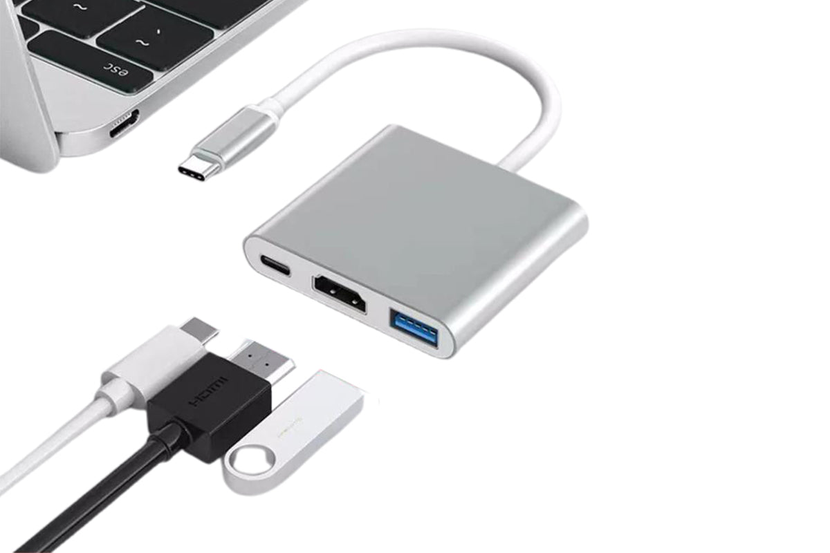 3 in 1 USB-C to HDMI Adapter Docking Station with USB 3.0 Ports for MacBook Lenovo