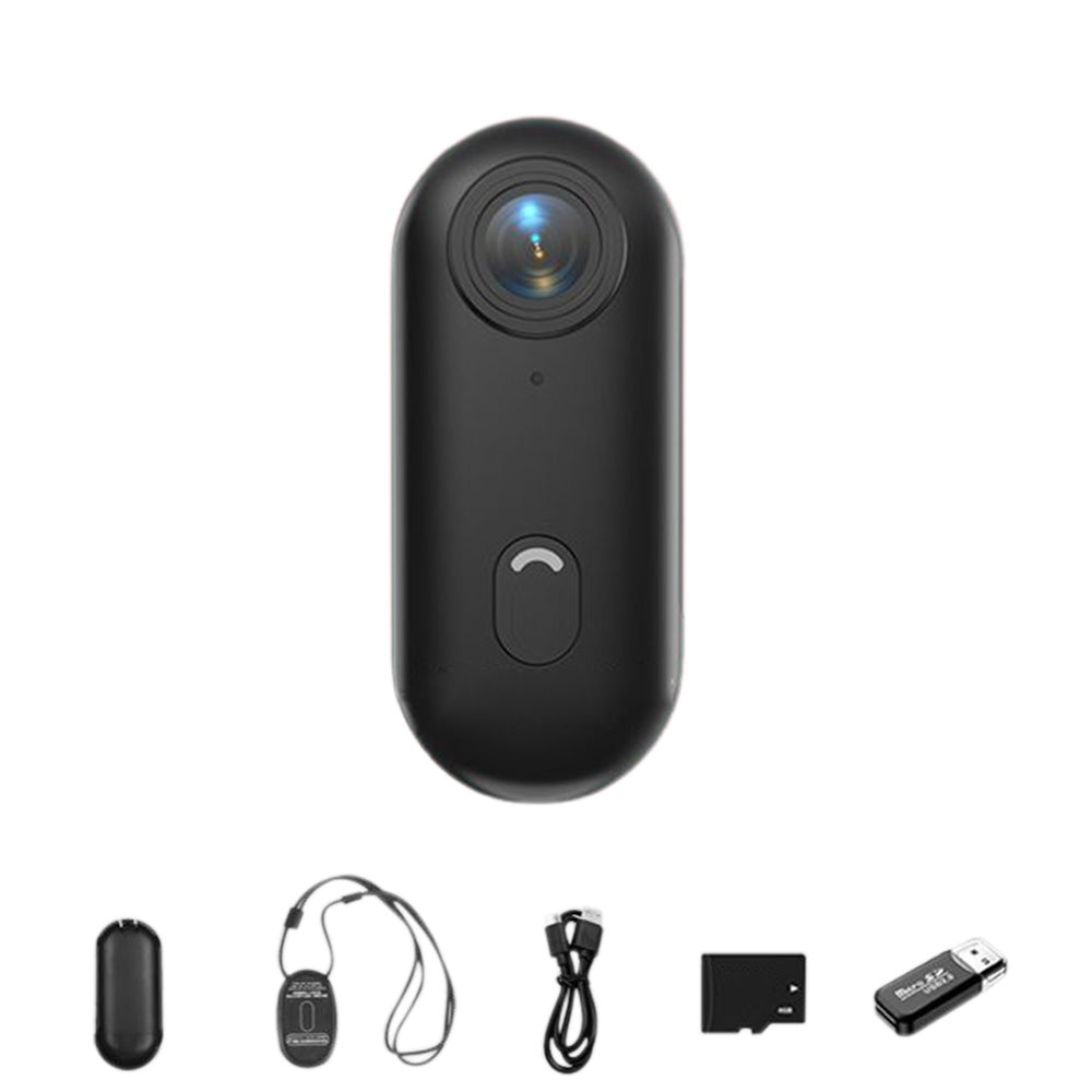 4K Mini Thumb Action Camera ââ‚?Portable Wearable Body Cam with Rotating Clip Black