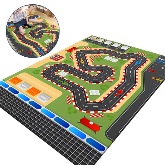 Kids Play Mat City Road Playmat Track Racing Traffic Floor Play Mat Style 2