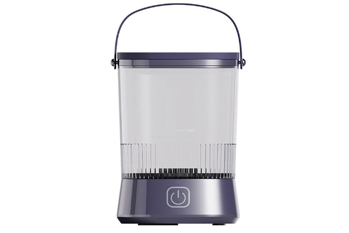 Water-Resistant Electric Makeup Brush Cleaner Automatic Brush Cleaner Dryer Tool-Purple