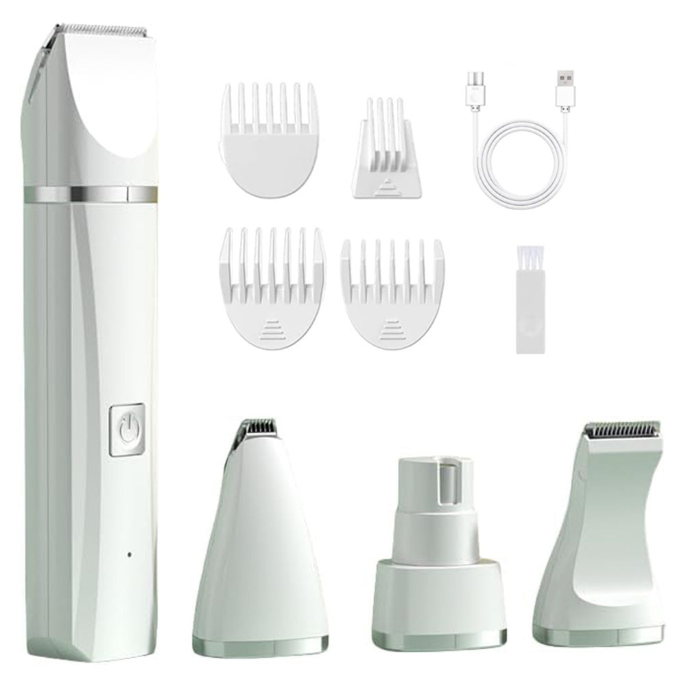 Pet Grooming Kit Cat Dog Clippers Pet Hair Trimmer Electric Shaver White