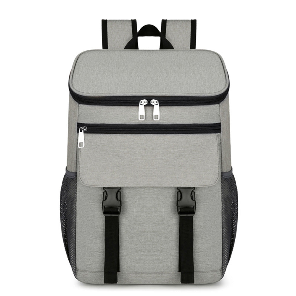 Portable Insulated Backpack Leak Proof Camping Cooler Bag Grey