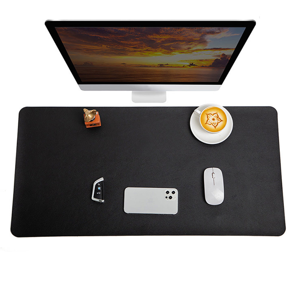 Water Resistant Mousepad PU Leather Large Mouse Pad Anti Slip Gaming Desk Mat Black