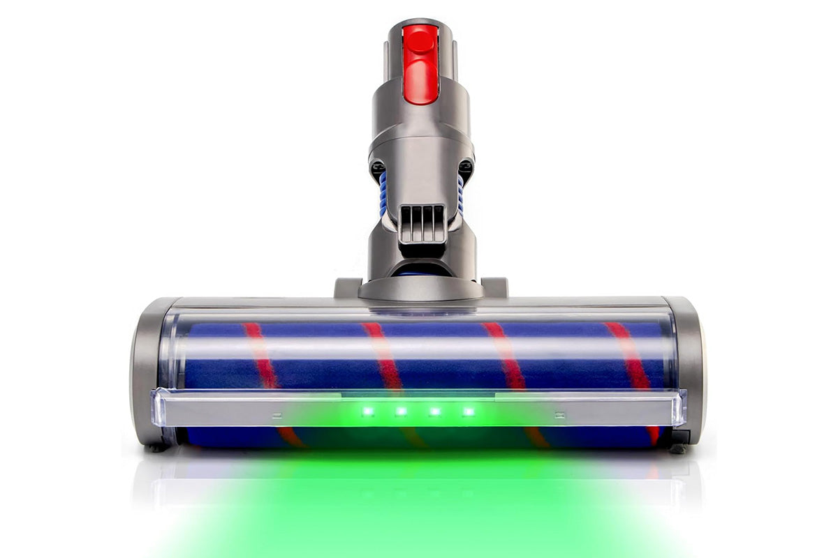 Vacuum Soft Roller Brush Head for Dyson V7 V15 Hardwood Floor Cleaner with LED Light