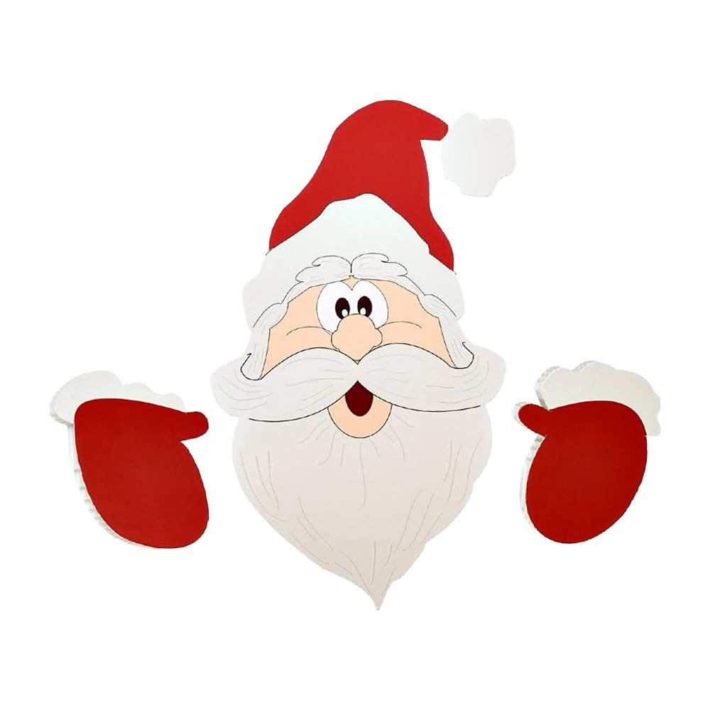 Christmas Fence Peeker Decoration Christmas Theme DIY Outdoor Garden Fence Signs for Home Yard Decoration Style 1