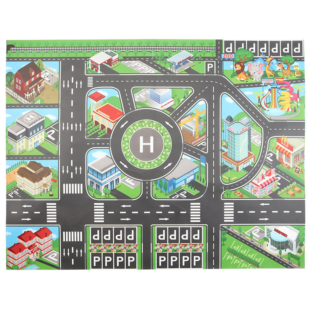 Kids Children City Road Play Mat Car Road Playmat Learning Gifts