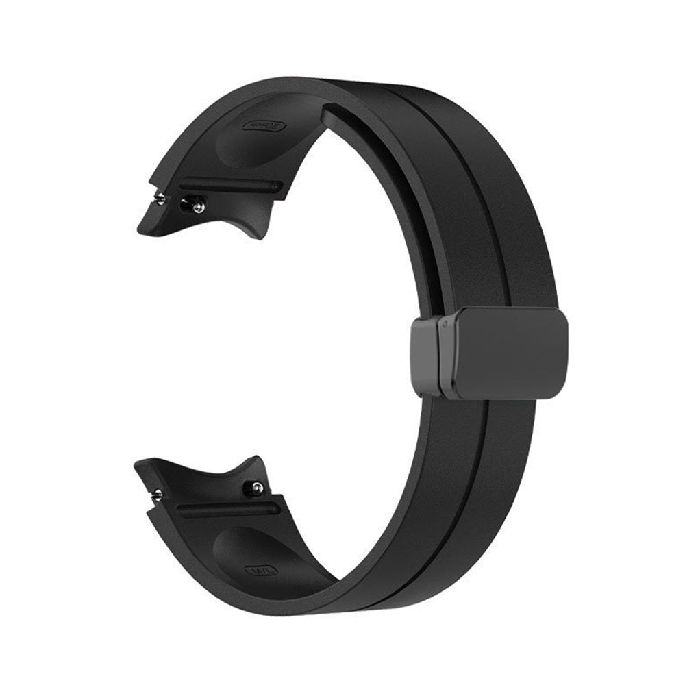 Magnetic Watch Band Silicone Strap for Samsung Galaxy Watch 4/5/5Pro/6 Black