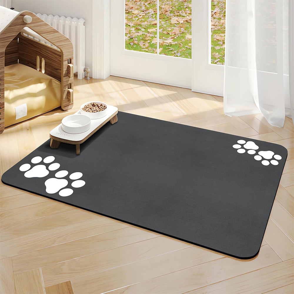 Pet Quick Dry Food Mat Absorbent Dog Feeding Mat for Food and Water Style 2