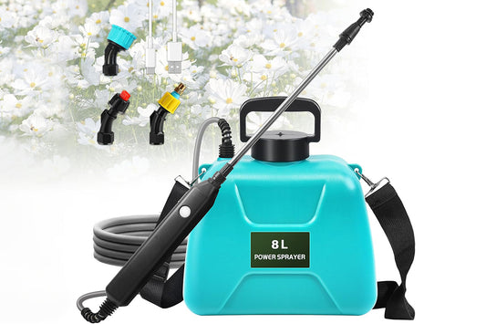 8L USB Rechargeable Garden Sprayer with 60cm Telescopic Wand 3 Mist Nozzles
