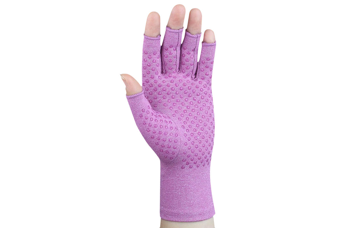 Women Arthritis Compression Gloves Anti-Slip for Hand Pain and Osteoarthritis -Puple
