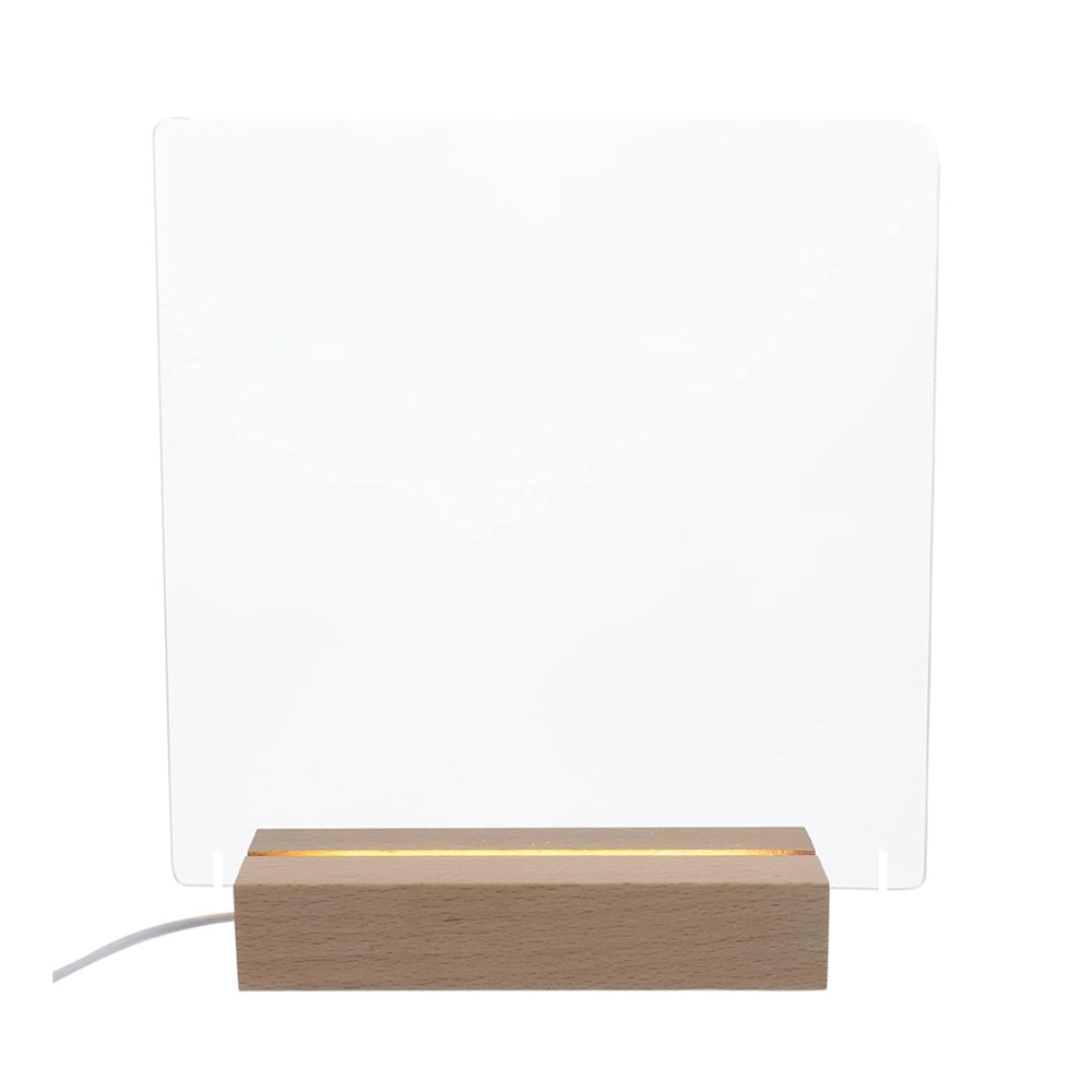 Acrylic Message Marker Board with Lighting Base and 12 Makers for Office Home School