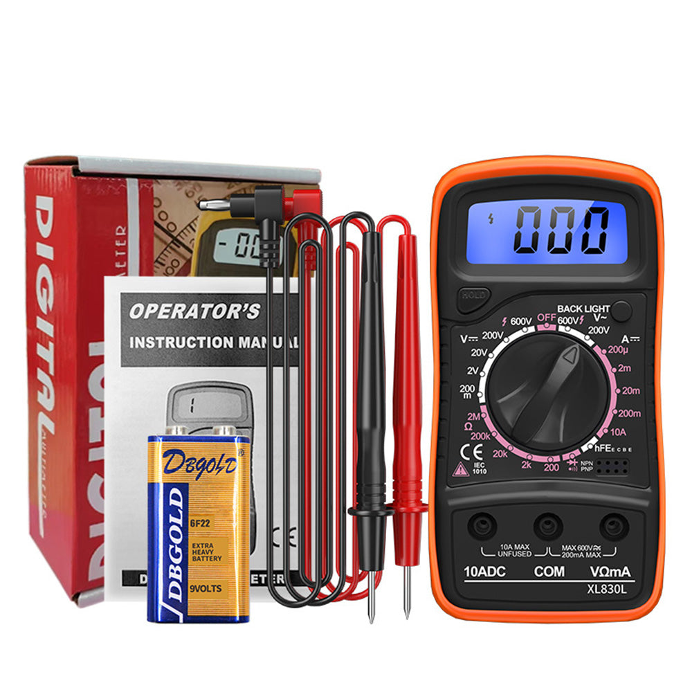 Digital Multimeter DC AC Voltmeter Voltmeter and Ohm Volt Amp Meter with PTC protection