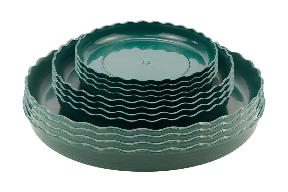 12Pcs Round Plastic Plant Saucers Durable Flower Pot Tray for Indoor Outdoor