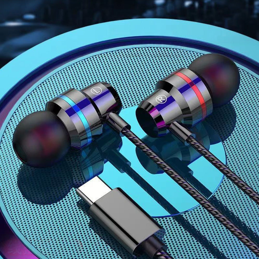 USB-C Over-Ear Hook Headphones for iPhone 16/15 Pro Max & Galaxy S25 Black