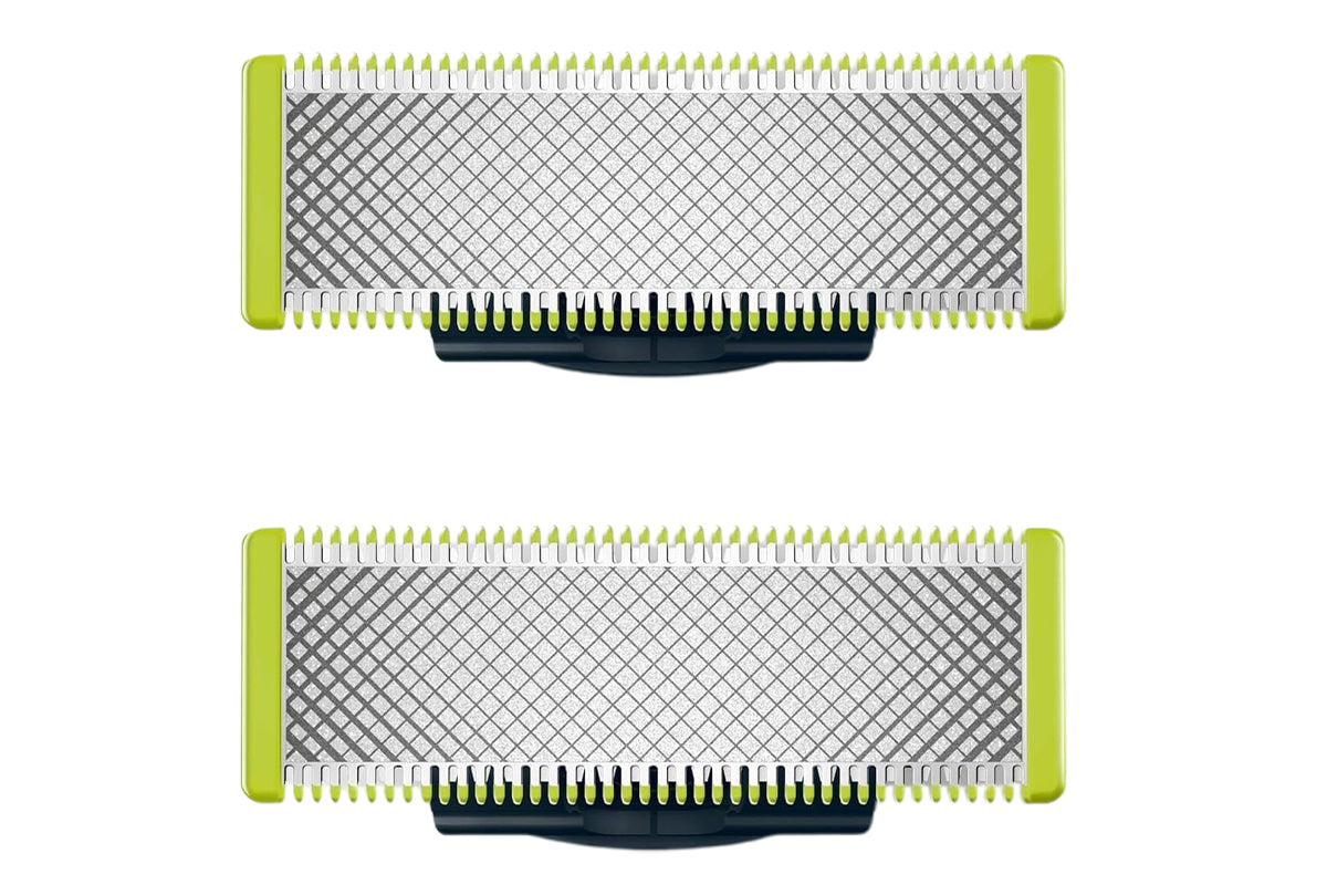 2Pcs 360 Degree Rotation Replacement Blades Heads for Philips OneBlade Fits all OneBlade Handles