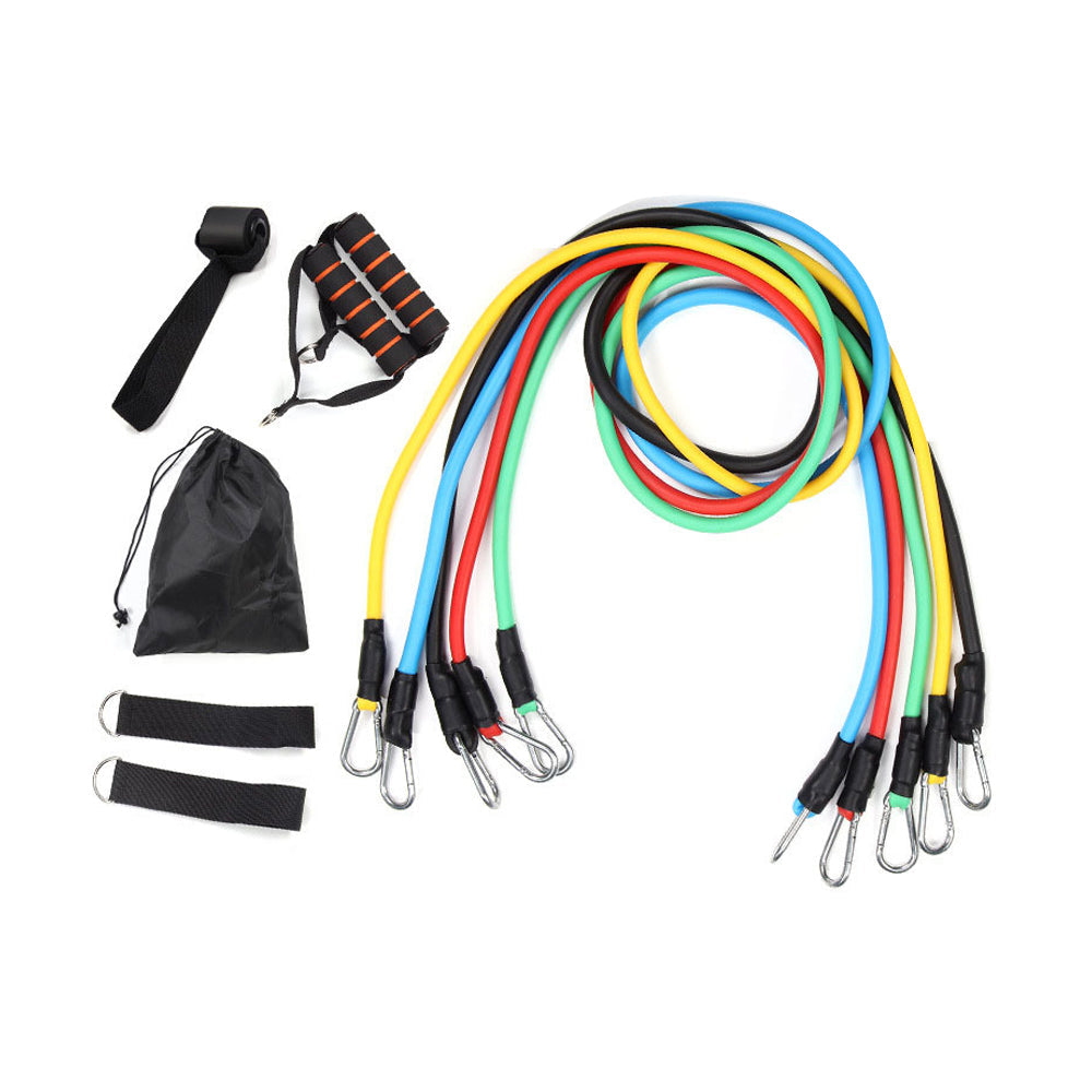 11-Piece Set Exercise Accessories Resistance Bands Fitness Workout Bands Training Tubes Ankle Straps