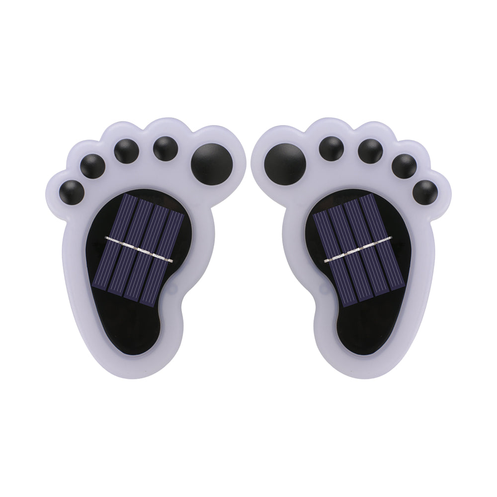 Pair of Bear Paw Decorative Solar Outdoor Lights Wall Lights for Garden Lawn Yard Warm