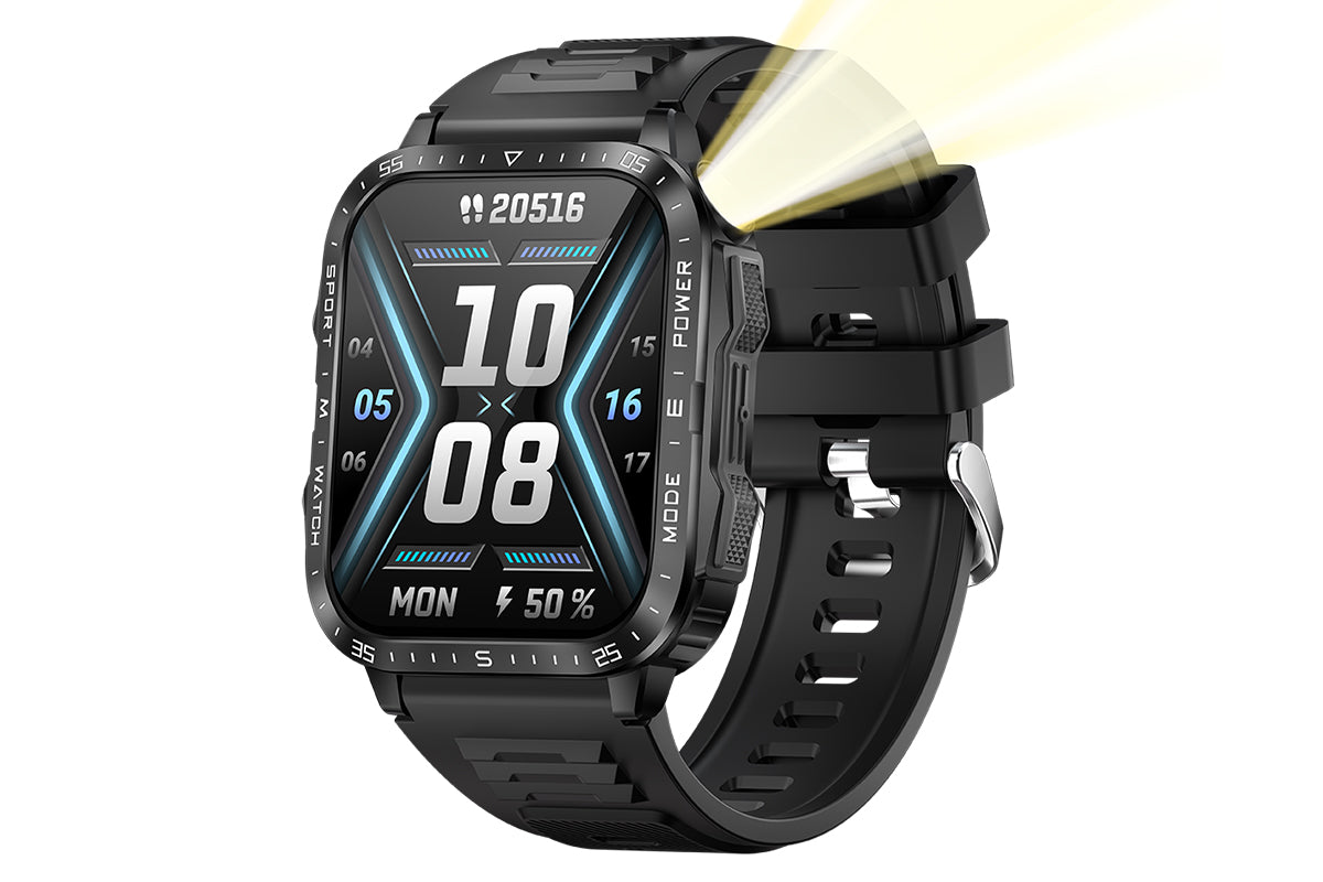 Smartwatches with 100 Sports Modes Voice Assistant Bluetooth Call Music for iPhone-Black