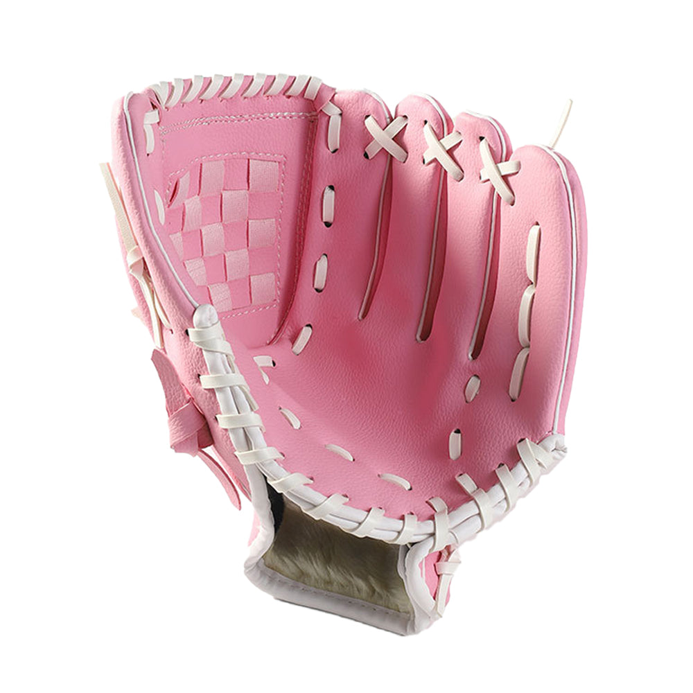 1X Baseball Glove Softball Training Mitt Left Hand Gloves for Children Adult Pink