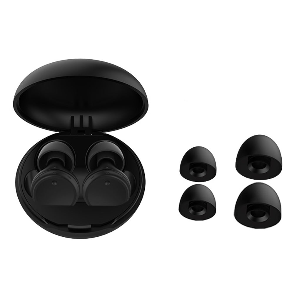 Pair of Silicone Ear Plugs Hearing Protection Sleeping Earplugs for Noise Cancelling Black