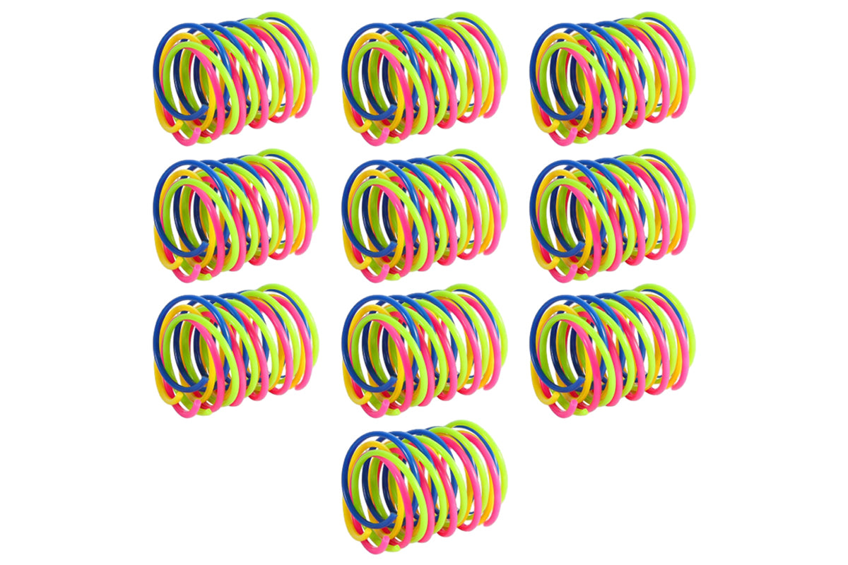 40 Piece Cat Kitten Colorful Plastic Spring Bouncy Toy