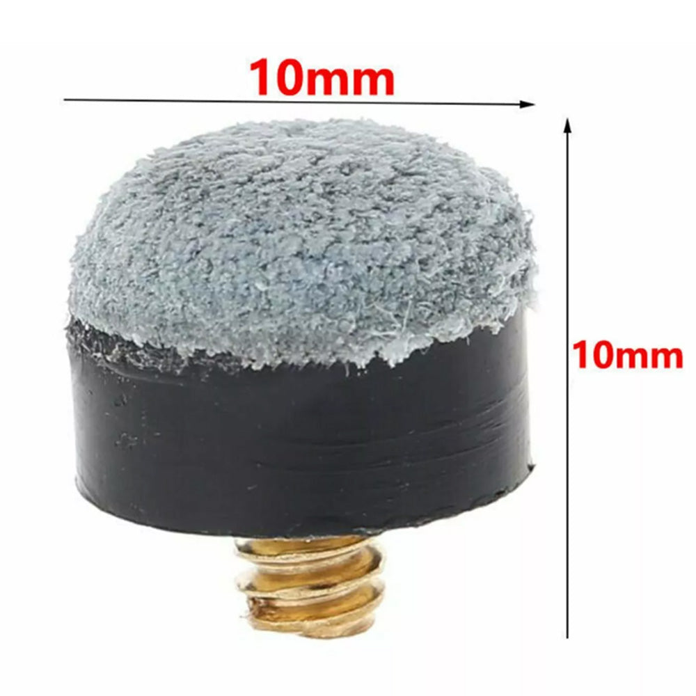 30Pcs 10mm Snooker Cue Tips Screw-On Billiard Stick Accessories