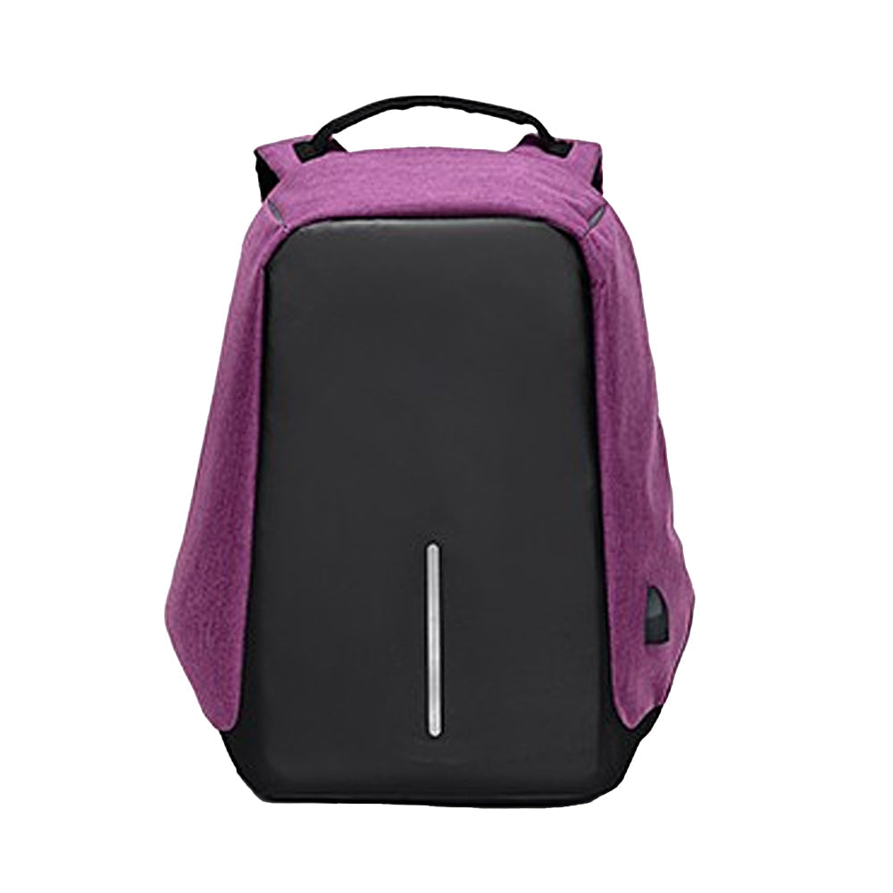 Anti-Theft Backpack School Travel Laptop Bag with USB Charging Port Purple