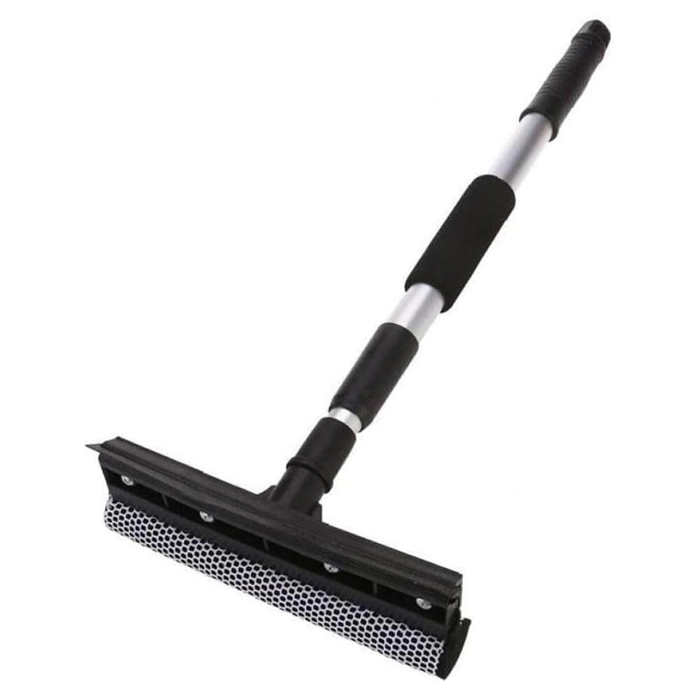 Telescopic Rubber Squeegee Double-Sided Scrubber Sponge Glass Window Car Windscreen Cleaner