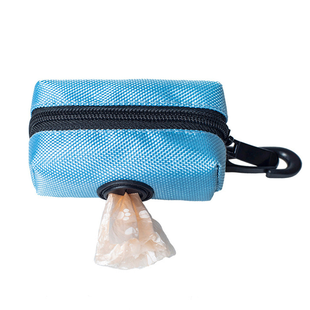 Dog Poop Bag Dispenser Pet Waste Bag Holder for Puppy Walking Cleanup Blue