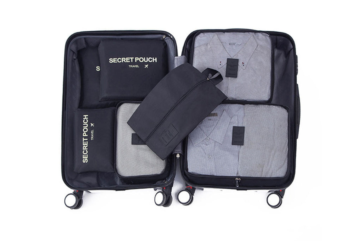 7 Set Packing Cubes Luggage Packing Organizers for Travel Space Saving-Black