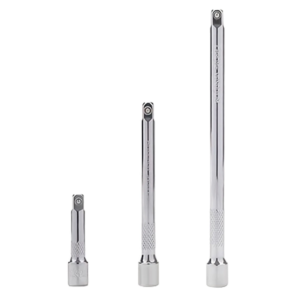 3 Piece Half Inch Drive Socket Extension Bar Set 7 12 and 25cm