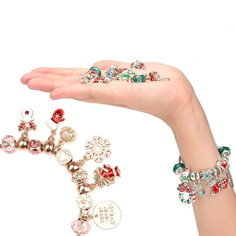 24 Days Advent Calendar Girls Bracelet Christmas Countdown Calendar DIY Christmas Charm Bracelet
