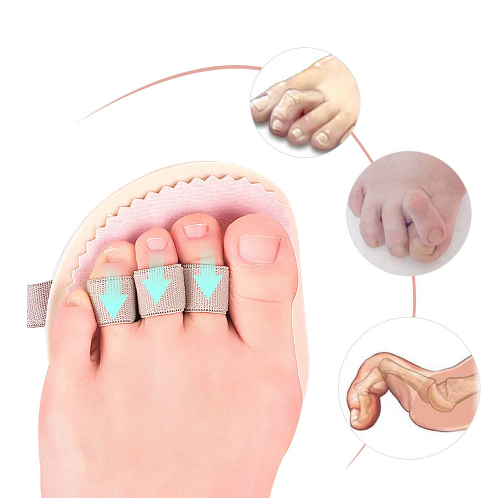 Toe Straightener Cushions Pads Toe Splint Regulator Corrector for Crooked Toes Hammer Toes for Right Foot