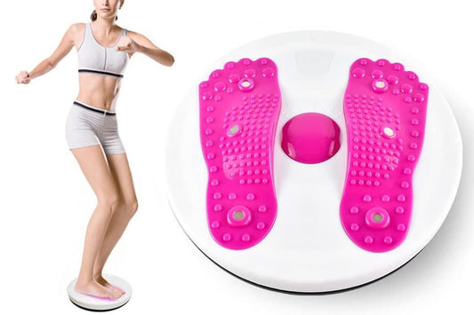 Twister Board with Foot Massage Waist Training Disc for Fitness and Weight Loss -Pink