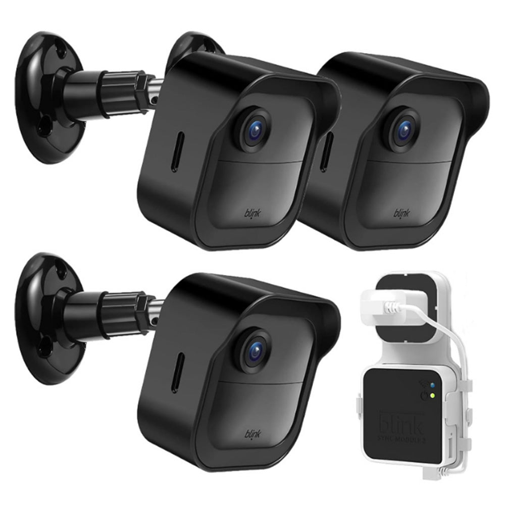 3Pcs Outdoor Mount for Blink Surveillance Camera Weatherproof Protective Housing 360 Degree Adjustable Mount