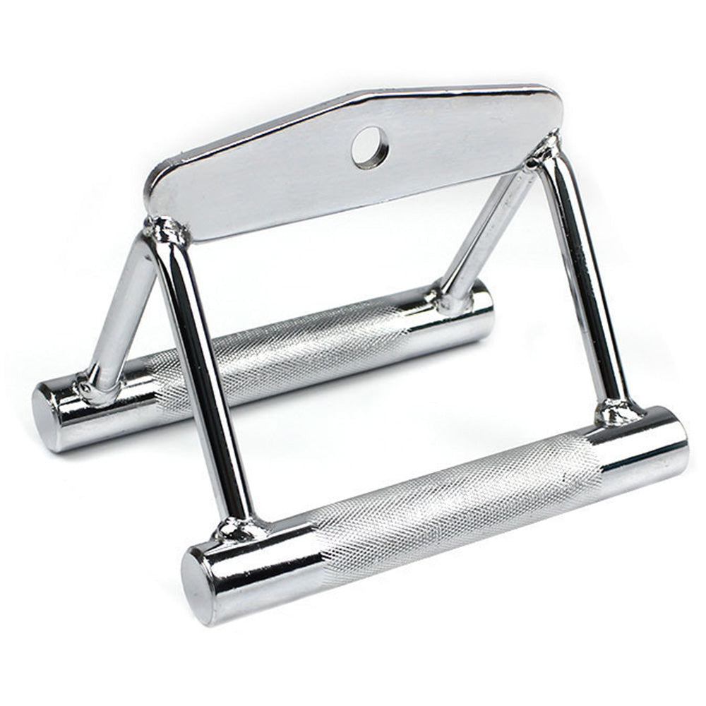 V-Grip Lat Pulldown Bar Non-Slip Rubber Grip Steel Attachment for Cable Pulley Systems Weight Workout Tool Silver