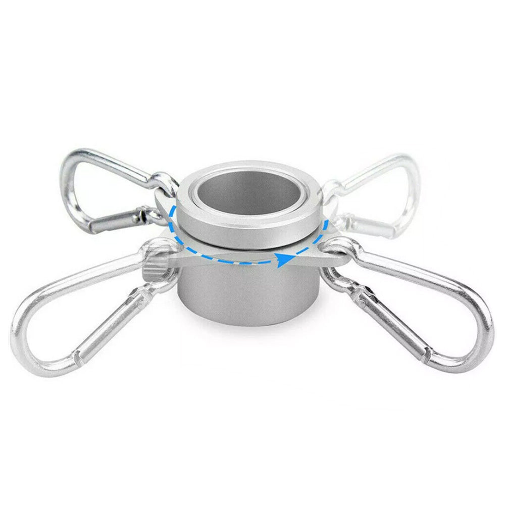 2 Pcs Metal Flag Pole Rings Aluminum Alloy Swivels Flagpole Rings